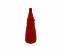 Voir la slide Père Noël H17cm en velours rouge floqué, silhouette conique minimaliste, finition douce monochrome