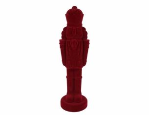 Casse-noisette bordeaux velours floqué H 80 cm
