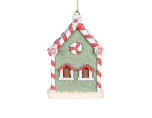 Suspension maison colorée H 9cm