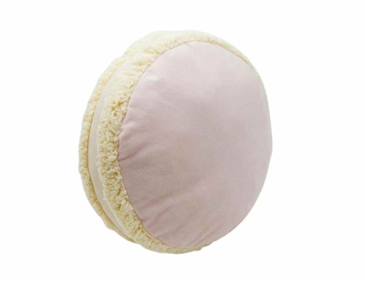 Coussin rose macaron 34 x 9 cm