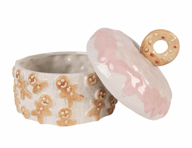 Pot pain d'épices couvercle rose D 18cm