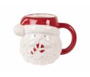 See slide Mug visage Père Noël bonnet H 15cm