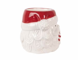 Mug visage Père Noël bonnet H 15cm