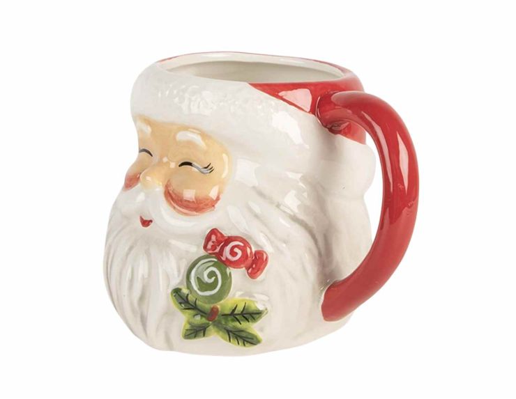 Mug tête Père Noël souriant H16 cm