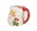 See slide Mug tête Père Noël souriant H16 cm