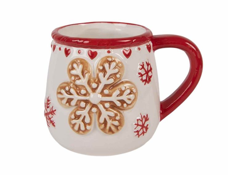 Mug flocon pain d’épices H13 cm