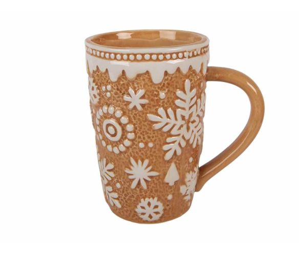 Grand mug façon pain d’épices flocons 575 ml