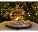 Voir la slide Photophore baroque bordeaux verre soufflé D 15 cm avec bougie