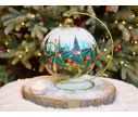 Voir la slide Photophore de Noël forêt verte D 15 cm de face