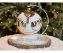 Voir la slide Photophore de Noël ange verre soufflé D 15cm avant