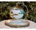 Voir la slide Photophore chalet enneigé verre soufflé D 15 cm