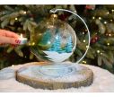 Voir la slide Photophore chalet enneigé verre soufflé D 15 cm