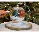 Voir la slide Photophore boule de Noël verre soufflé peint main sapin bonshommes pain d'épices D15cm
