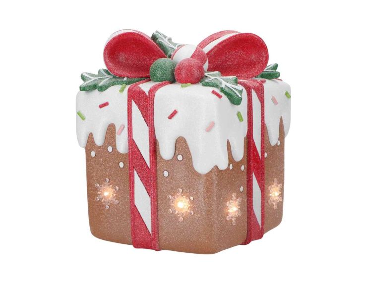 Décoration cadeau lumineux H 26 cm