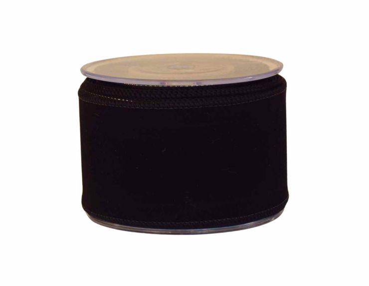 Ruban de Noël velours noir chic H7cm x 9m