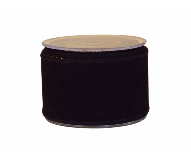 Ruban de Noël velours noir chic H7cm x 9m
