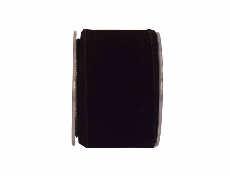 Ruban de Noël velours noir chic H7cm x 9m
