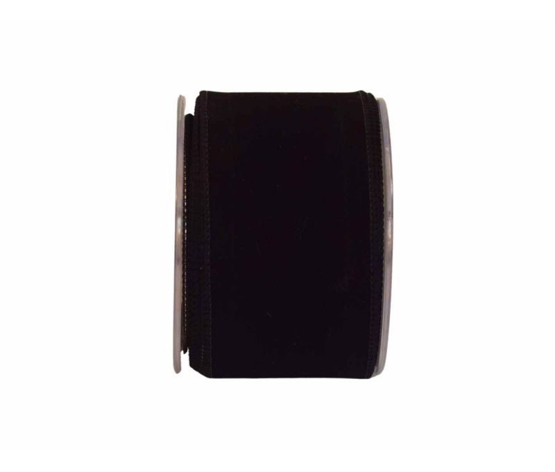 Ruban de Noël velours noir chic H7cm x 9m