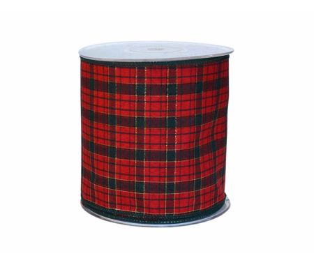Ruban de Noël tartan vintage 15cm x 18m