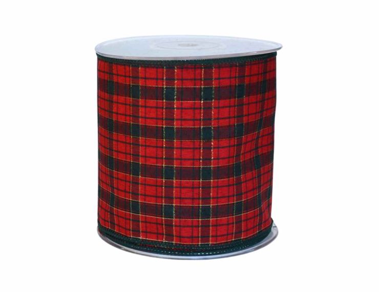 Ruban de Noël tartan vintage 15cm x 18m