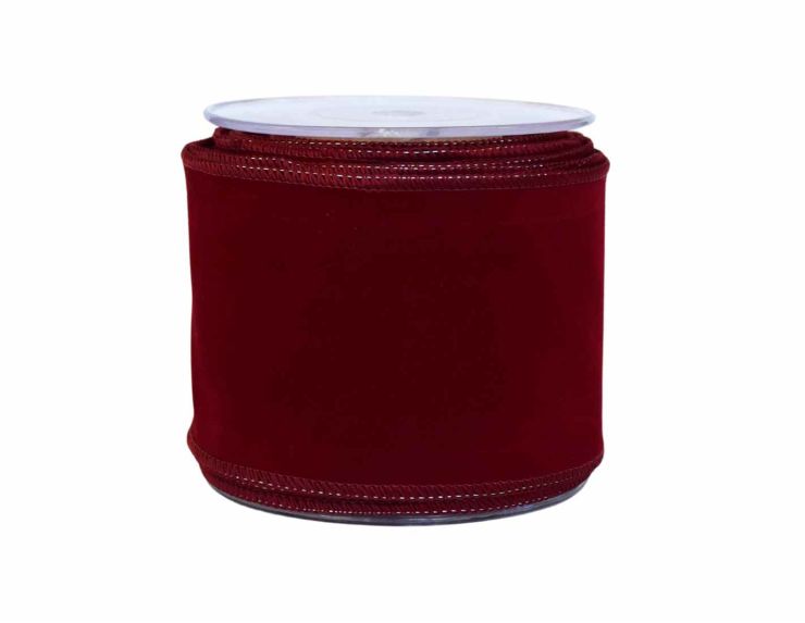Ruban bordeaux velours 9cm x 9m