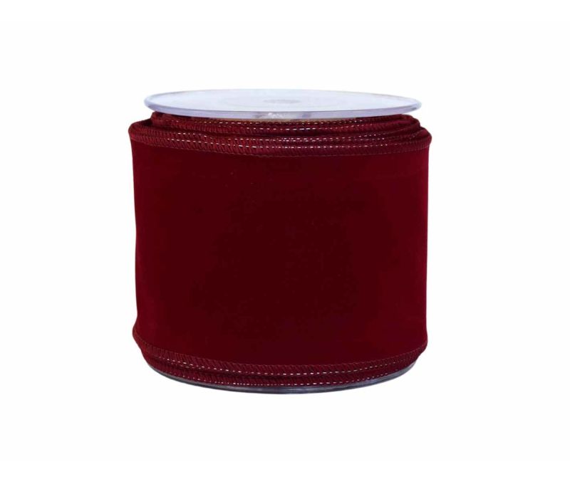 Ruban bordeaux velours 9cm x 9m