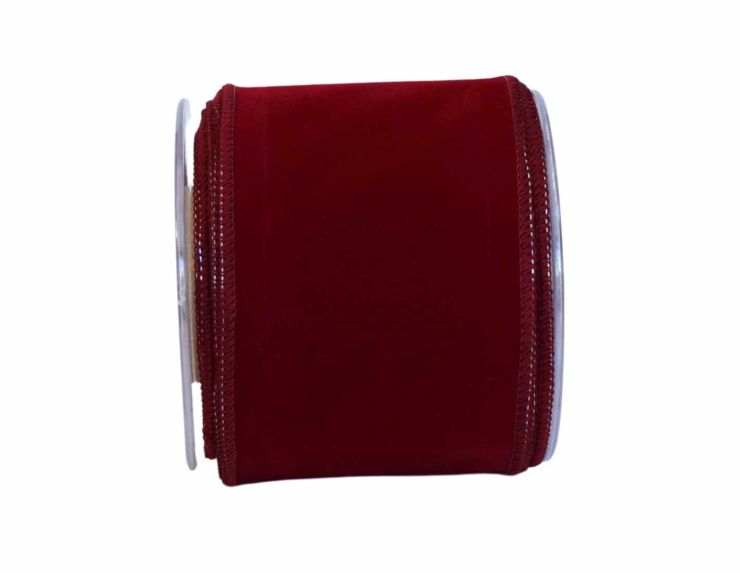 Ruban bordeaux velours 9cm x 9m