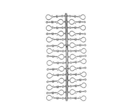 Crochets argentés chic pour boule de Noël 30 pcs