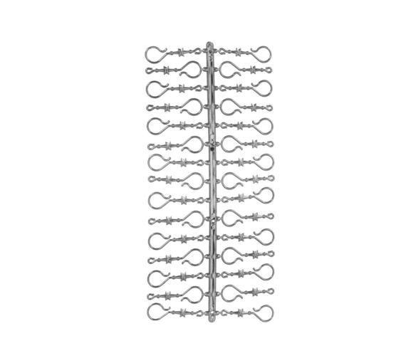 Crochets argentés chic pour boule de Noël 30 pcs