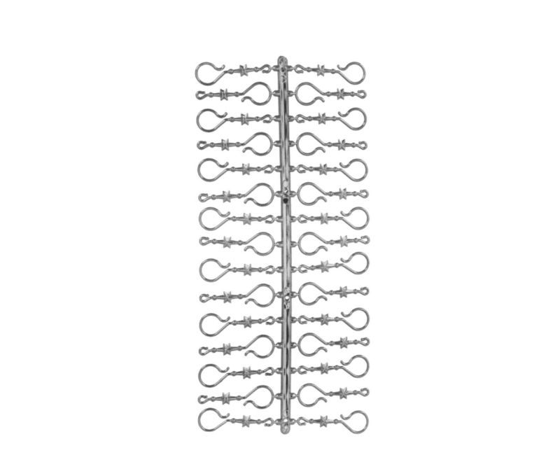 Crochets argentés chic pour boule de Noël 30 pcs