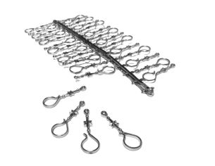 Crochets argentés chic pour boule de Noël 30 pcs