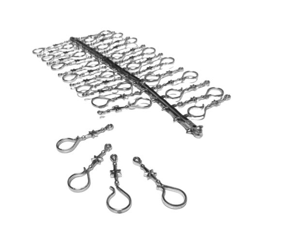 Crochets argentés chic pour boule de Noël 30 pcs
