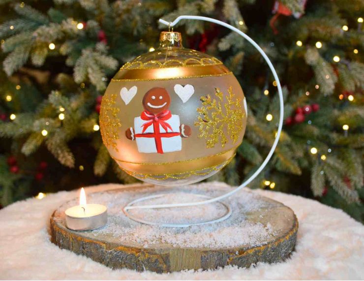 Photophore Gustave cadeau verre soufflé D 15 cm