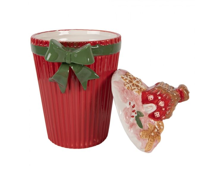 Boîte maison pain d’épice céramique H 27 cm