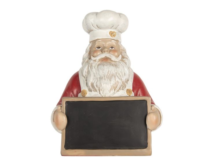 Père Noël cuisinier tableau écriture H30 cm