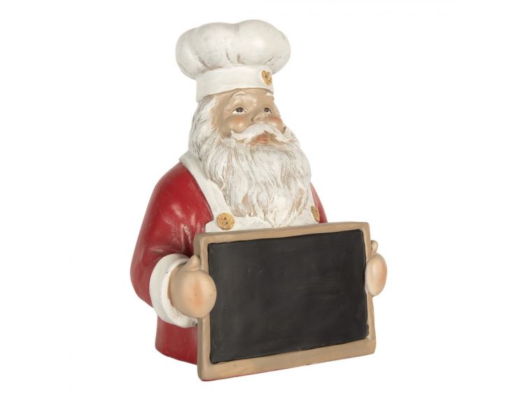 Père Noël cuisinier tableau écriture H30 cm