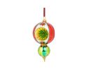 Voir la slide Suspension de Noël vintage verre soufflé réflecteur rouge vert poinsettia H18,5cm - Lilosquare