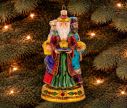 Voir la slide Suspension de Noël rois mages verre soufflé fait main peint rouge vert or H18cm - Lilosquare