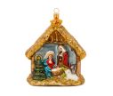 Voir la slide Suspension de Noël crèche nativité verre soufflé or peint main Marie Joseph H14cm - Lilosquare
