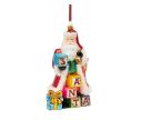 Voir la slide Suspension Noël Père Noël cubes SANTA verre soufflé peint main rouge multicolore H17cm - Lilosquare