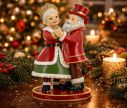 Voir la slide Figurine Noël Père Noël Mrs Santa dansant rouge vert or H20cm - Lilosquare