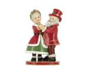 Voir la slide Figurine Noël Père Noël Mrs Santa dansant rouge vert or H20cm - Lilosquare