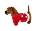 Voir la slide Coussin Noël teckel Schnitzel pull rouge pompons multicolores 43x28cm - Lilosquare
