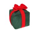 Voir la slide Coussin de Noël forme cadeau vert velours côtelé nœud rouge 30x30cm - Lilosquare