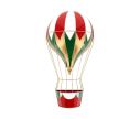 Voir la slide Décoration Noël montgolfière métal rouge vert blanc or nacelle H76cm - Lilosquare