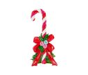 Voir la slide Décoration Noël sucre d'orge rose blanc nœud rouge houx boules polyrésine H45cm - Lilosquare