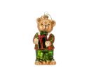 Voir la slide Suspension Noël ourson verre veste tartan rouge vert cadeau fil doré H13cm - Lilosquare