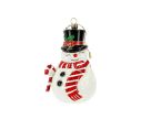 Voir la slide Suspension Noël bonhomme de neige verre chapeau noir écharpe rouge sucre d'orge H14cm - Lilosquare