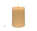 Voir la slide Bougie LED cire beige ivoire flamme LED timer 5h sans contenant Ø7,5cm H10cm - Lilosquare
