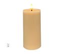Voir la slide Grande bougie LED cire beige ivoire flamme LED timer intégré grand modèle sans contenant Ø7,5cm H15cm - Lilosquare